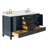 Cambridge 67'' Double Bathroom Vanity with White Quartz Top-90865113