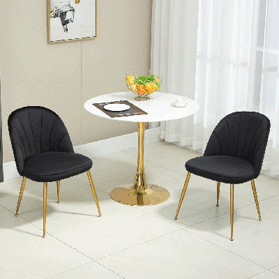 Modern Velvet Armless Side Dining Chairs