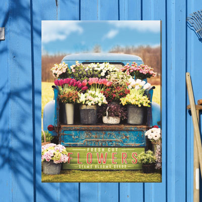 Décoration murale d’extérieur fleurs fraîches Henrik