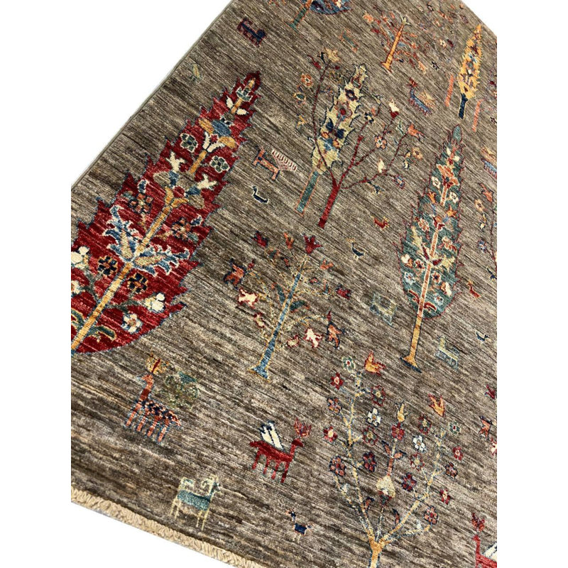 Abstract Area Rug in Gray