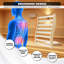Dossier de sauna de pruche canadien S-Curve - Support en bois ergonomique pour spa à domicile