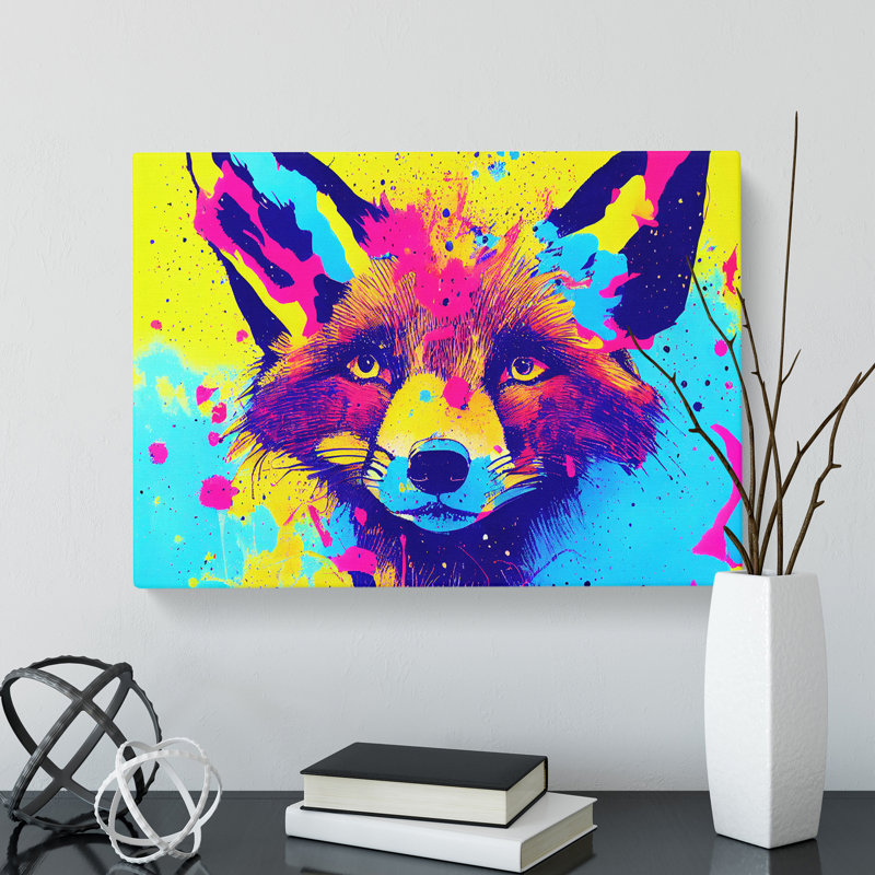 Fox Splashed Vol.3 Abstract - Wrapped Canvas, 40cm H x 60cm W x 3cm D