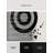 Machine Washable Yonkers Archery Target Modern Geometric Rug in Gray – Black Binding-511883410