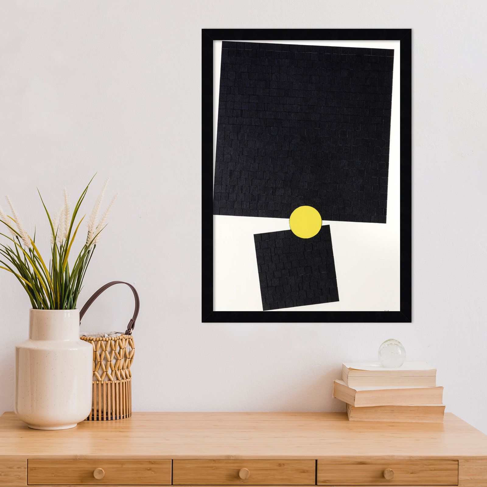 Her Divine Fulcrum Print by Alex Dunn, 21" H x 15" W x 1" D, Black