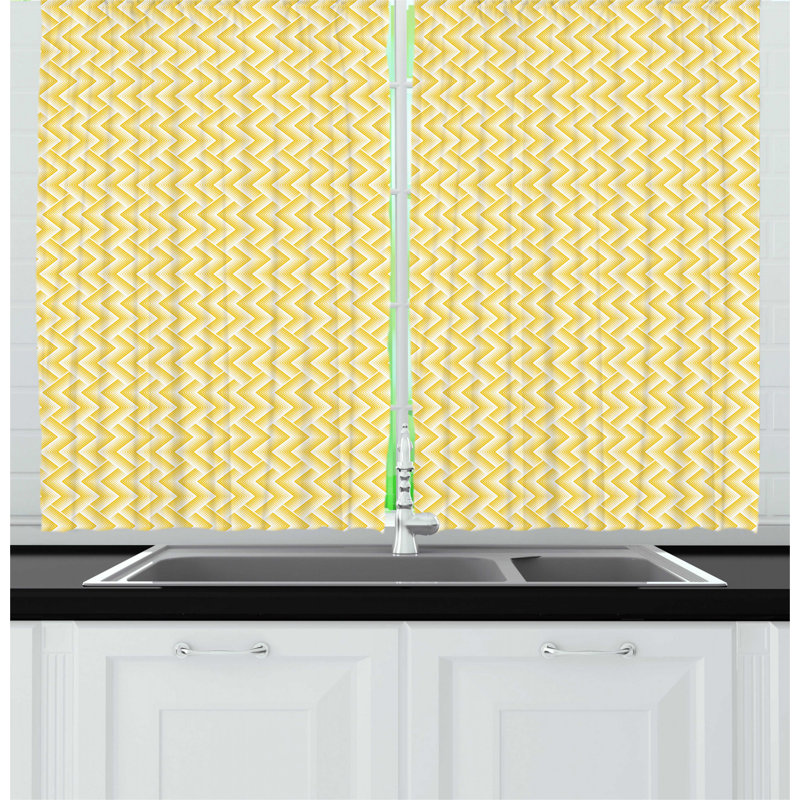 Chevron Tailored Kitchen Curtain