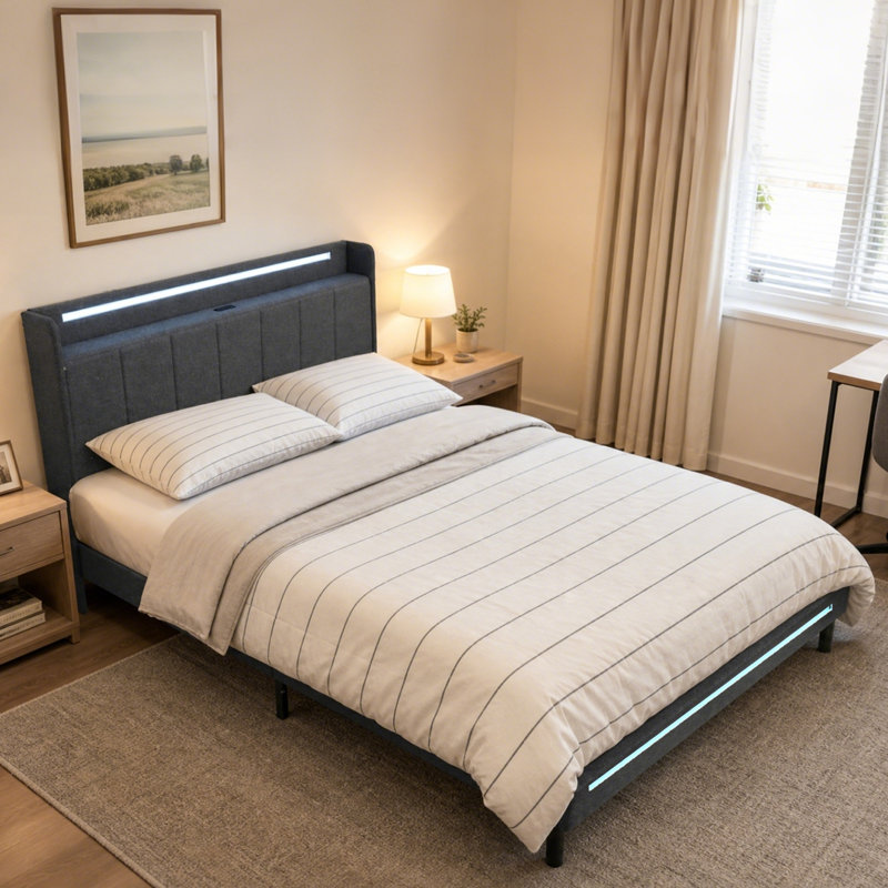 Upholstered Bed, Double (4'6)