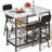 Stylish Marble Dining Set with Seating & Ample Storage