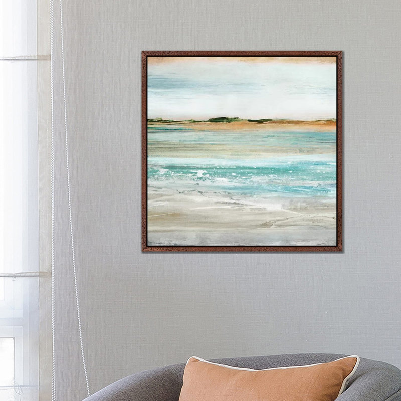 Retrospective I by Isabelle Z - Painting on Canvas, 66.04 cm H x 66.04 cm W, Classic Brown Wood Framed