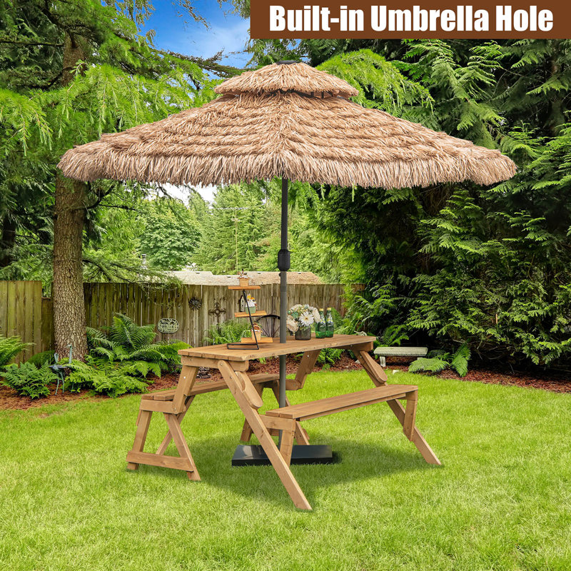 Banc convertible en bois Kellis