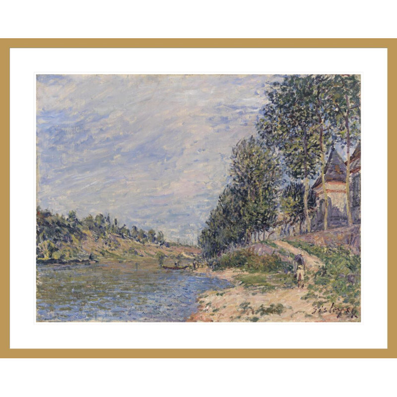 «Le Château de la Croix-Blanche à Saint Mammes» par Alfred Sisley, 33.45" H x 41.5" W