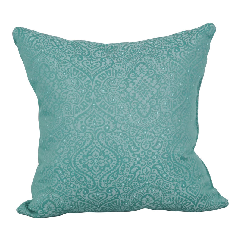 Floral Reversible Throw Pillow, Mabul Seaglass