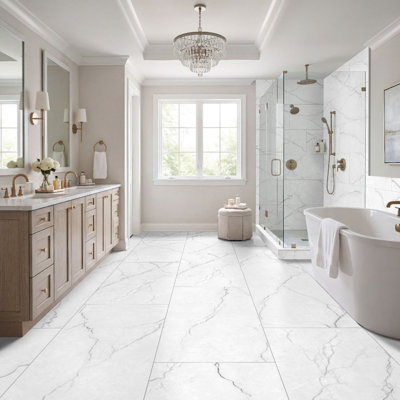 Velori Pallis 24 in. x 48 in Polished Porcelain Marble Look Floor and Wall Tile