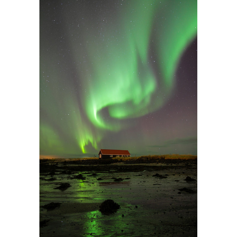 Northern Lights, Borealis by Damlow - Wrapped Canvas Print, 46cm H x 30cm W