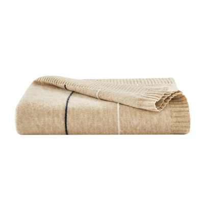 Brooklyn Loom Oxford Knit Stripe Oversized Throw Blanket