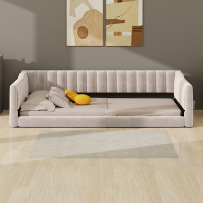 Upholstery Daybed And Side Storage Pocket