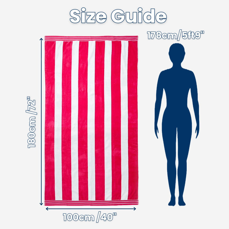 Jorah Large Cabana Stripe Beach Towel, Pink