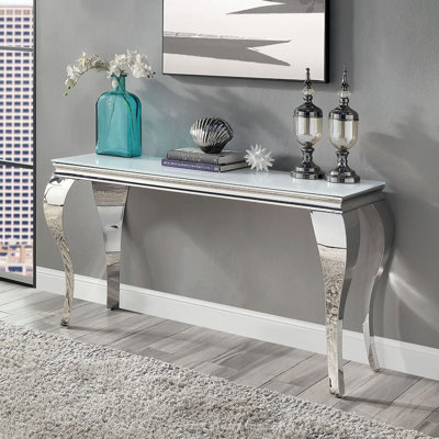 Mehseti 57.5'' Glass Top Console Table