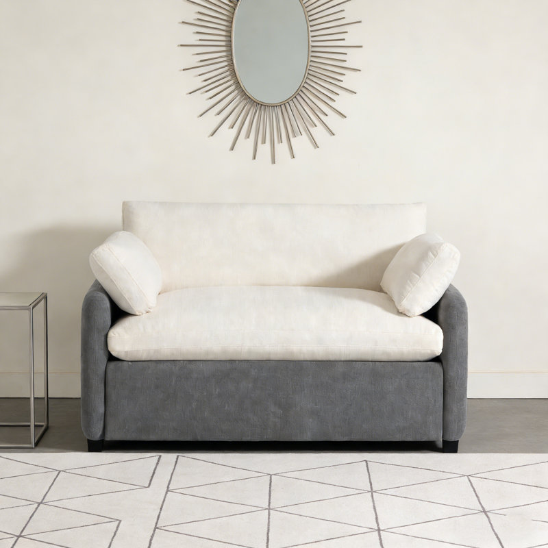 Le siège surdimensionné de 50 po x 43 po permet une posture assise / couchée multiple pour une détente ultime., Gris / Crème
