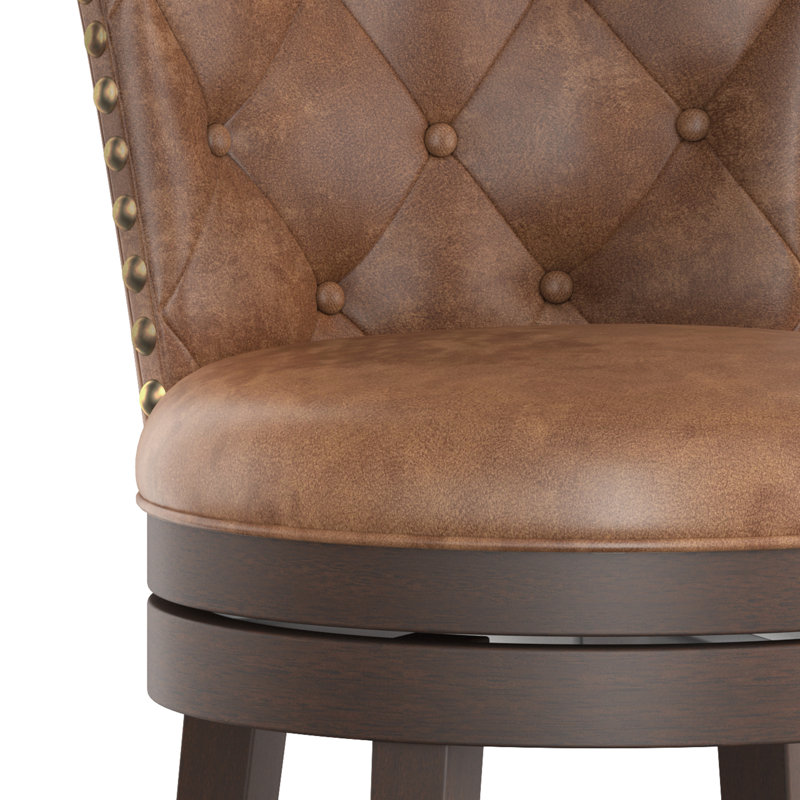 Tabouret de bar et de comptoir pivotant Marthasville, Tabouret de comptoir (assise à une hauteur de 26,
