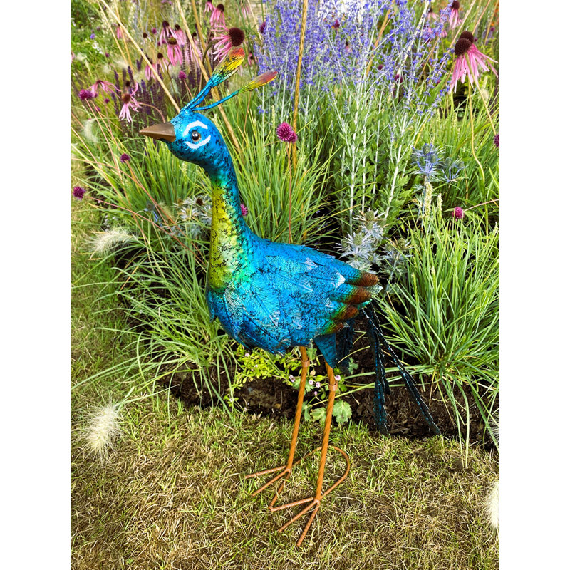 Peacock Metal Garden Statue