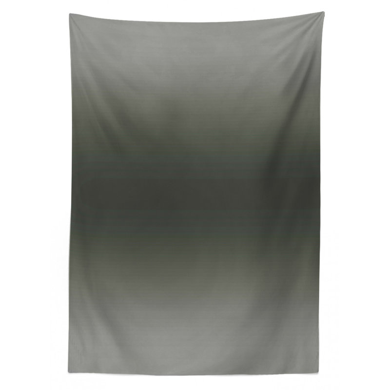 Ombre Tablecloth, 90" L x 60" W, Black/Gray