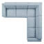 Canapé modulaire rembourré en forme de L Restore 5 pièces Restore-380685703