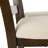 Donegal 5-Piece Counter Height Dining Set – Solid Mango Wood Table with 4 Slat Back Linen Chairs