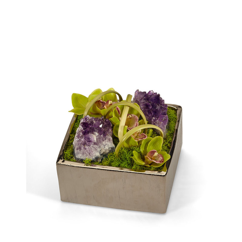 Orchids Floral Arrangement in Planter