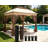 11X11 Ft Beige Quick-Build Gazebo With Mesh Shade, Providing 121 Sq M Of Shade, Comes With 4 Weight Bags For Sturdiness And Durability.
