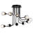 Semi Flush Mount Ceiling Light Fixture 10-light Black Globe Glass Ceiling Lamp Close To Ceiling Light Chandelier