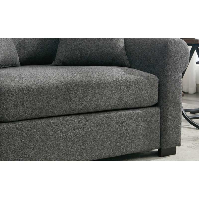 Fauteuil en chenille de 44,5 po de large gris