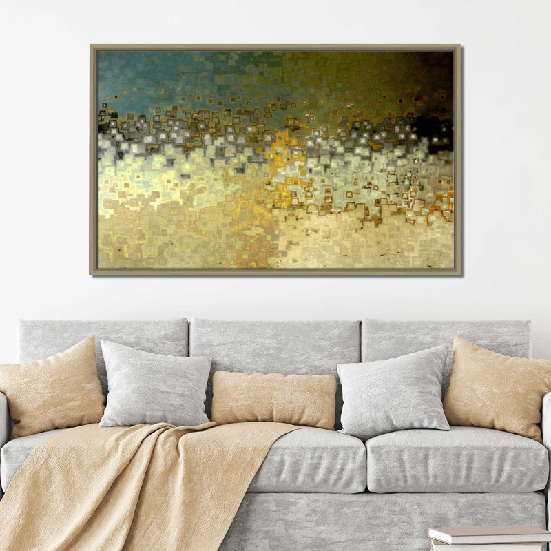 «Together», reproduction d'art sur toile encadrée, H 39,5 po x l 63,5 po x P 2 po, Cadre flottant champagne