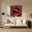 Art mural hawaïen Anthurium noir en métal