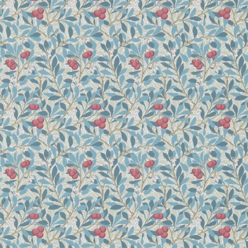 Arbutus Wallpaper, Woad/Russet