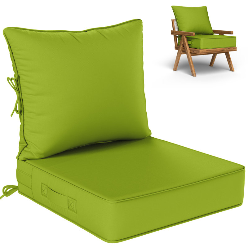Coussin de siège / dossier d'extérieur, L 19 po x P 19 po, Vert gazon