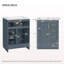 Meuble-lavabo 24 po avec lavabo intégré en céramique, meuble-lavabo simple avec 1 porte et 3 tiroirs pour salle de bain petite et moyenne, bleu-1220461545