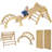 5 in 1 Pikler Triangle Set with Ladder, Ramp, Arch, Nature Wood-103216326