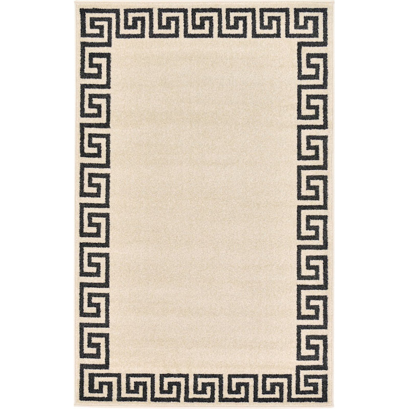 Tapis onyx à motif géométrique Rhodes, Rectangle 2 pi x 3 pi