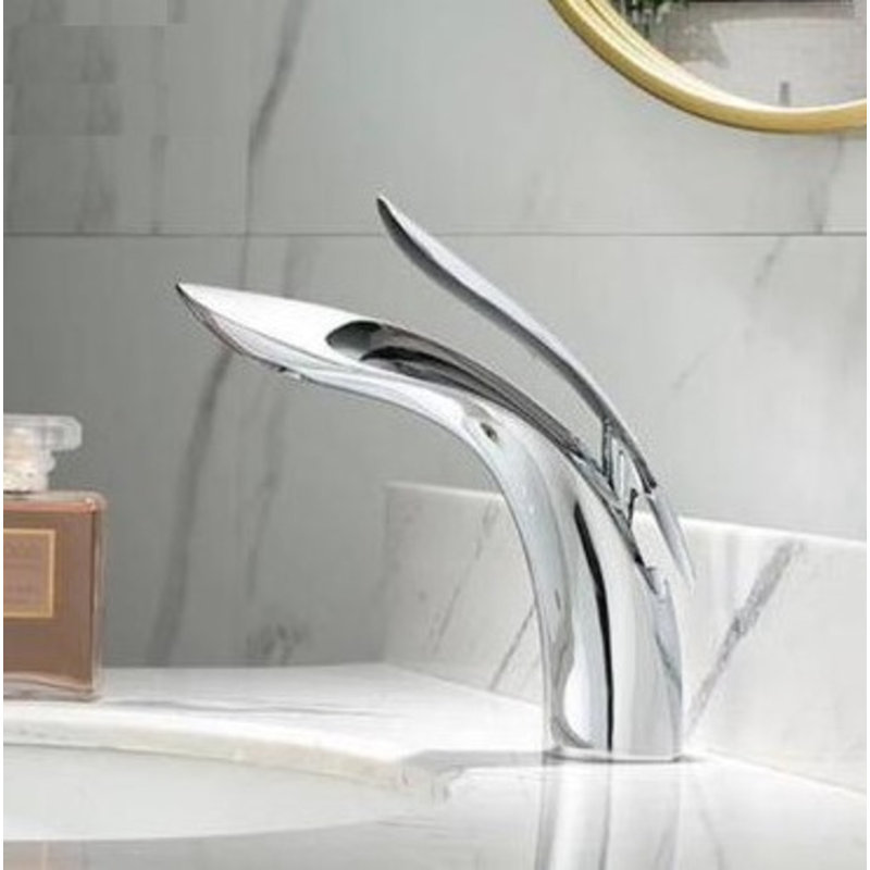 Robinet de salle de bain à un trou, Chrome