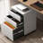 Modern Mobile File Cabinet for Home Office, Lockable 3 Drawer Filing Cabinet with Wheels, Ample Storage Capacity for A4-Size/Letter-Size/Legal-Size, White