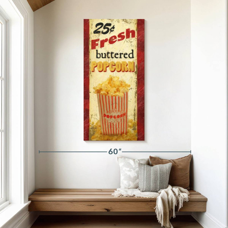 Buttered Popcorn, 48" H x 24" W