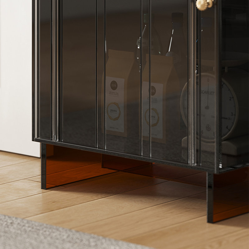 European style floor modelling bookcase, Black