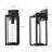 Matte Black Outdoor Wall Lantern with Cylinder Clear Glass Shade