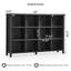 Organisateur de rangement pour 12 cubes, bibliothèque Farmhouse de 62 pouces de large, grande bibliothèque ouverte en bois à 3 niveaux, bibliothèque rétro pour le bureau personnel, armoire à casiers pour le salon, la chambre à coucher-378220883-392899091