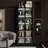 31.5'' W 5-Tier Glass Door Display Case Curio Cabinet With LED Lights-100389052