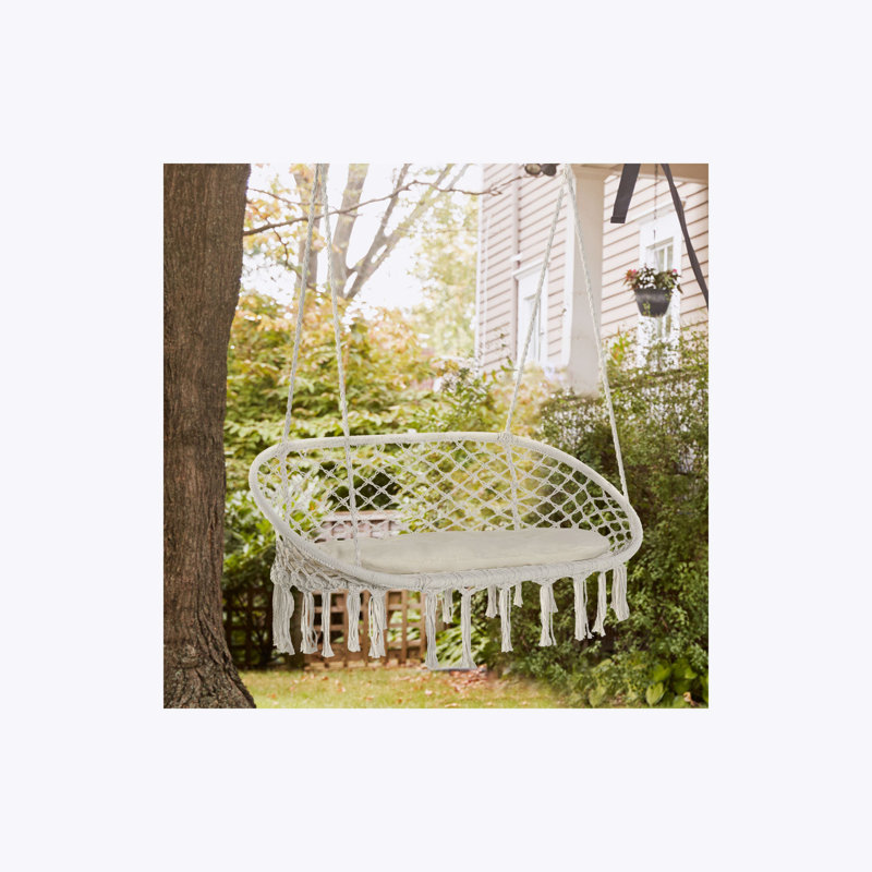 Balancelle en macramé pour 2 personnes Outsunny
