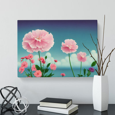 Appealing Carnation Flowers - Wrapped Canvas