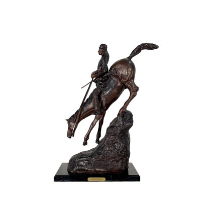 Bronze Remington Mountain Man Table Top Sculpture