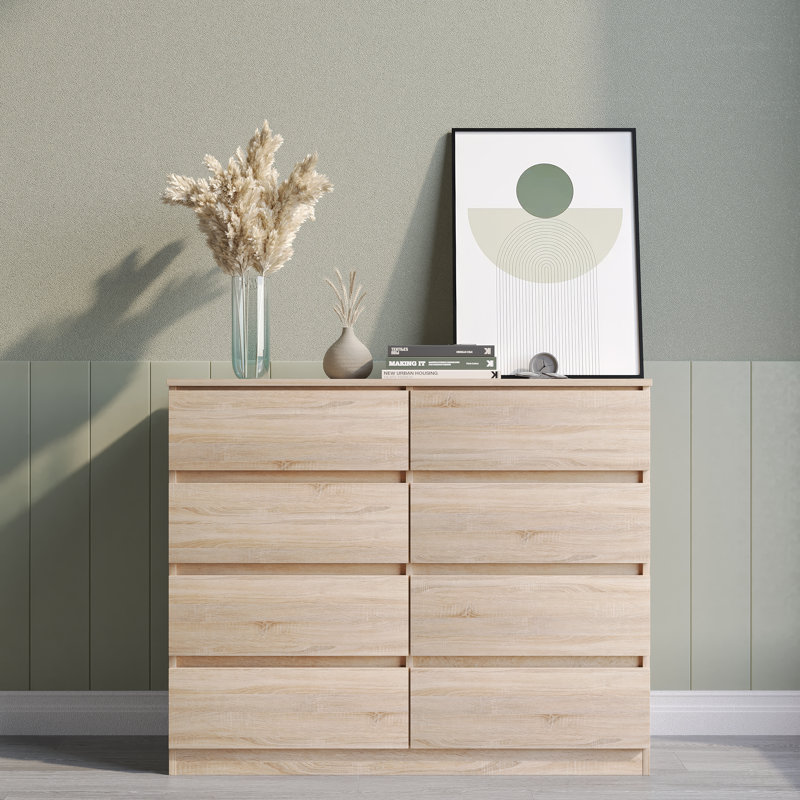Braunstein 8 Drawer Chest Of Drawers, Sonoma Oak