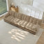 Canapé de 138 pouces à 4 places Cloud, canapé modulaire modulaire avec coussins de siège profond, tissu chenille respirant, café clair-680744921